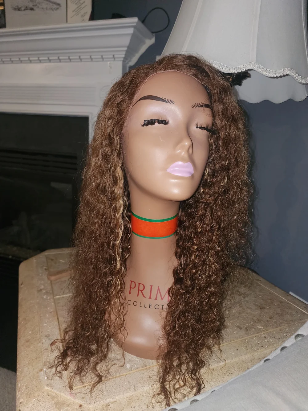 Brown Curly Lace Front Wig - Brand: